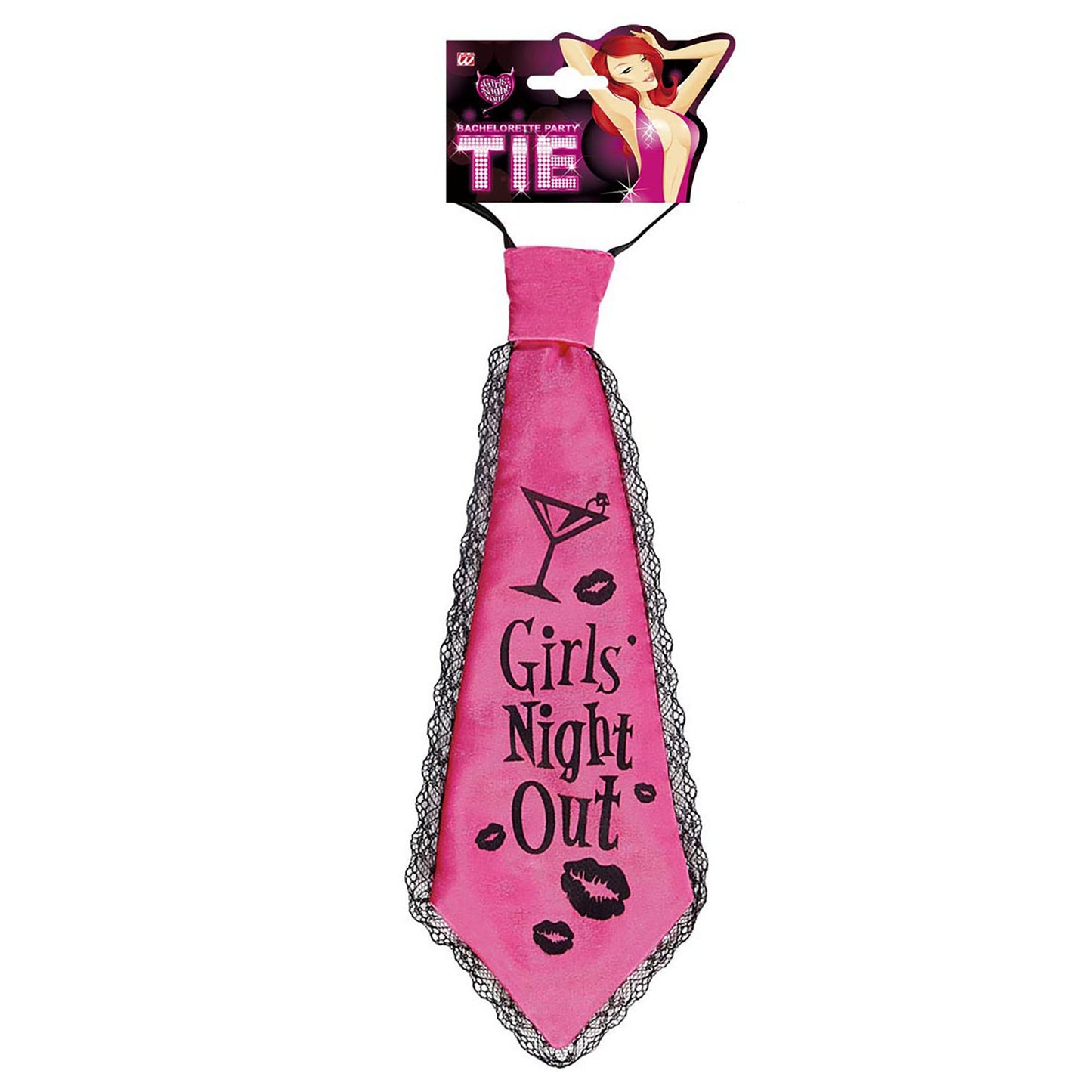 Cravatta Girls Night Out in Raso e Pizzo Addio al Nubilato Feste a Tema