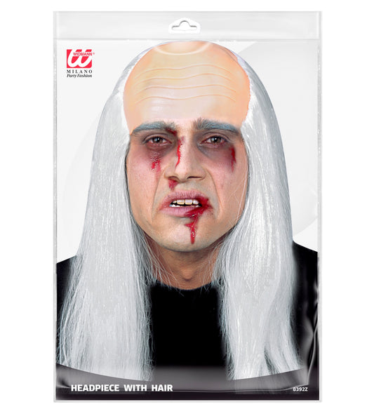 calotta zombie capelli bianchi lunghi