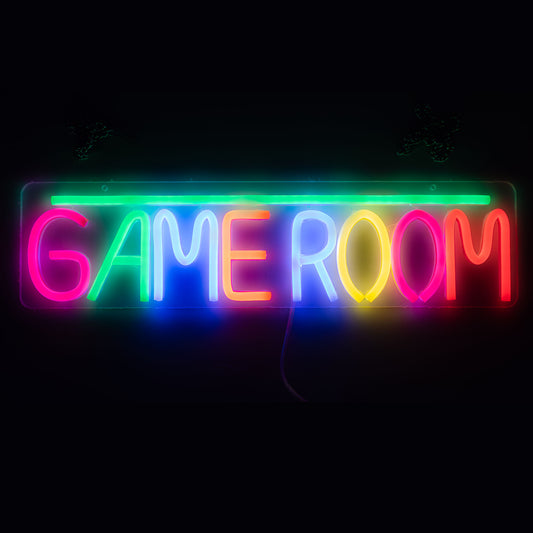 scritta led game room