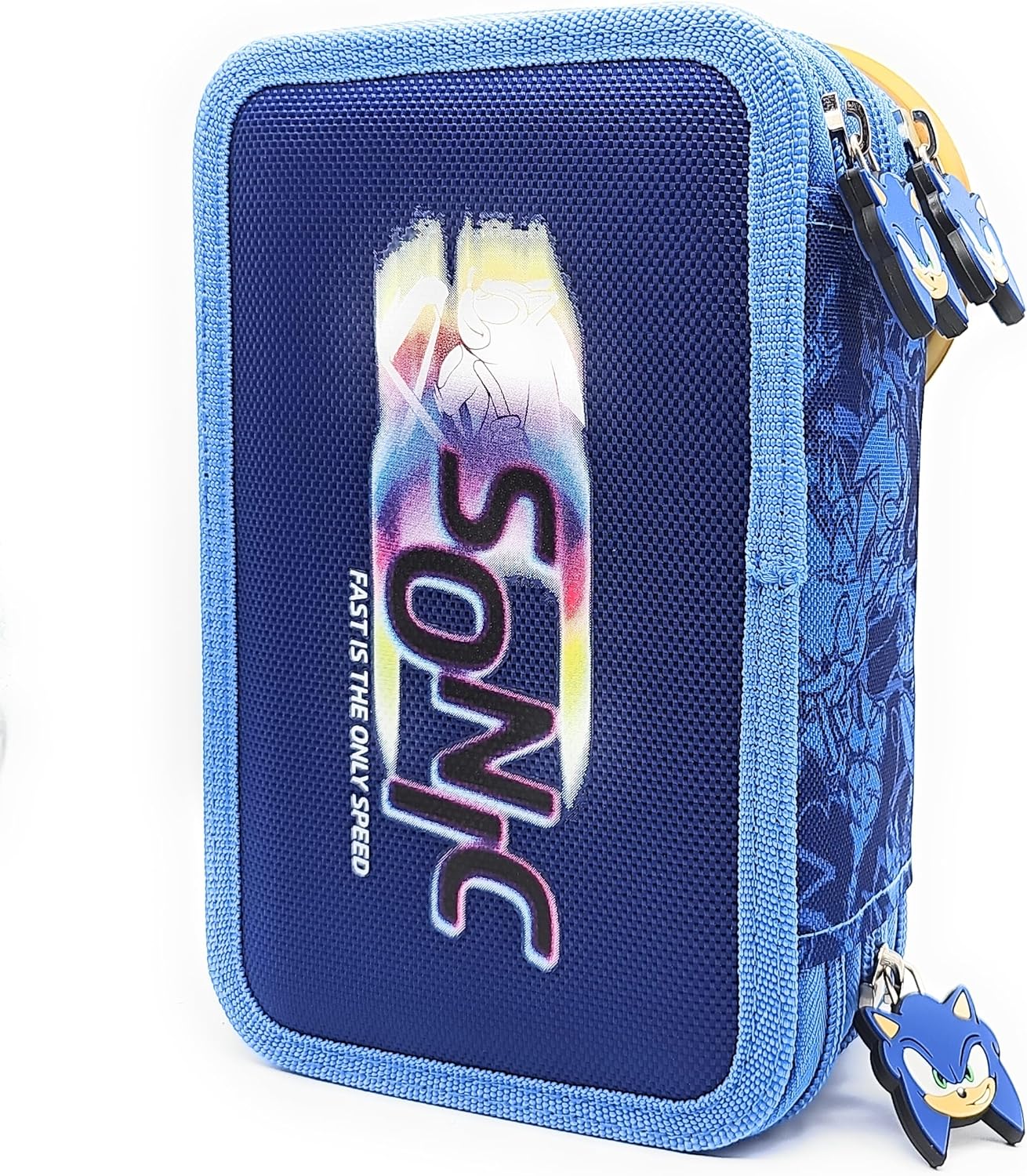 Astuccio 3 Zip Sonic & Friends Originale SEGA Completo 45 Pezzi Scuola