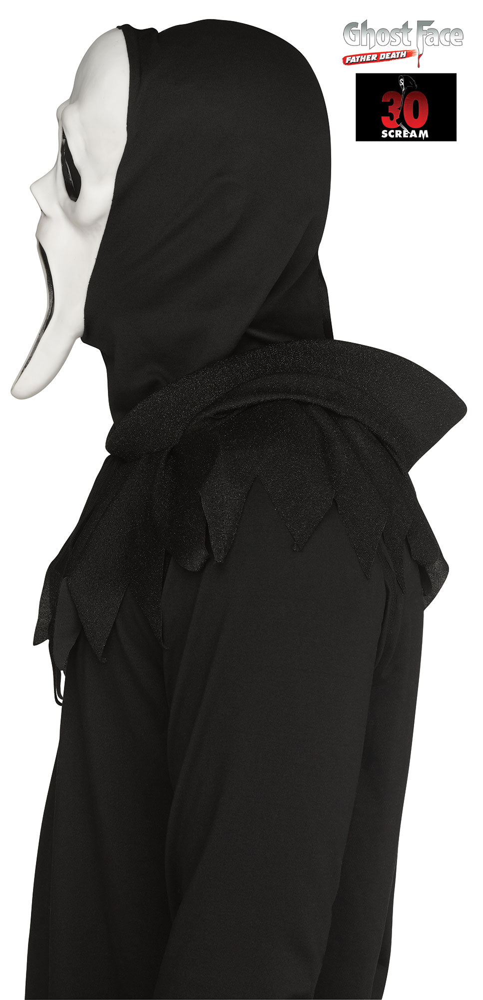 Maschera in Lattice 30° Anniversario Ghost Face con Cappuccio Glitterato Originale Fluorescente Gusto Vaniglia