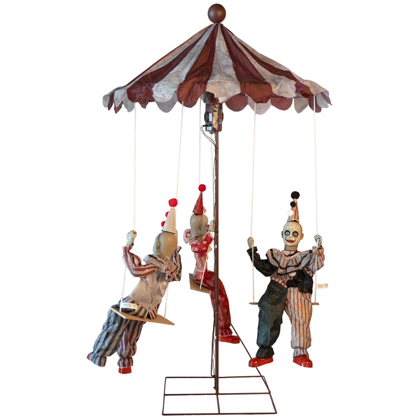 Giostra Circo con Tre Clown Horror con Luce Suono Movimento Animatronica alto 1.8m