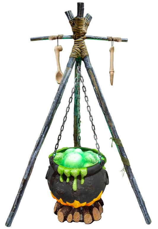 Calderone da Strega Prop Horror con Luce e Suono Decorazione alto 1,7m