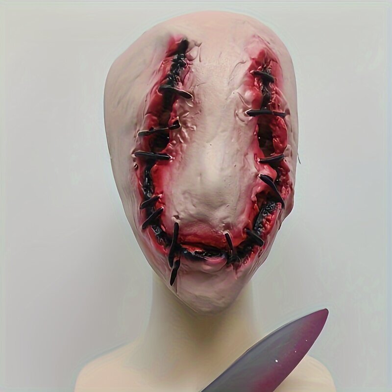 Maschera in Lattice Con Punti di Sutura Horror Halloween