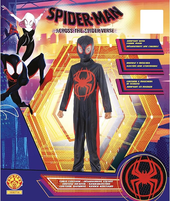 Costume Spiderman Miles Morales Spiderverse Classic Bambino Originale