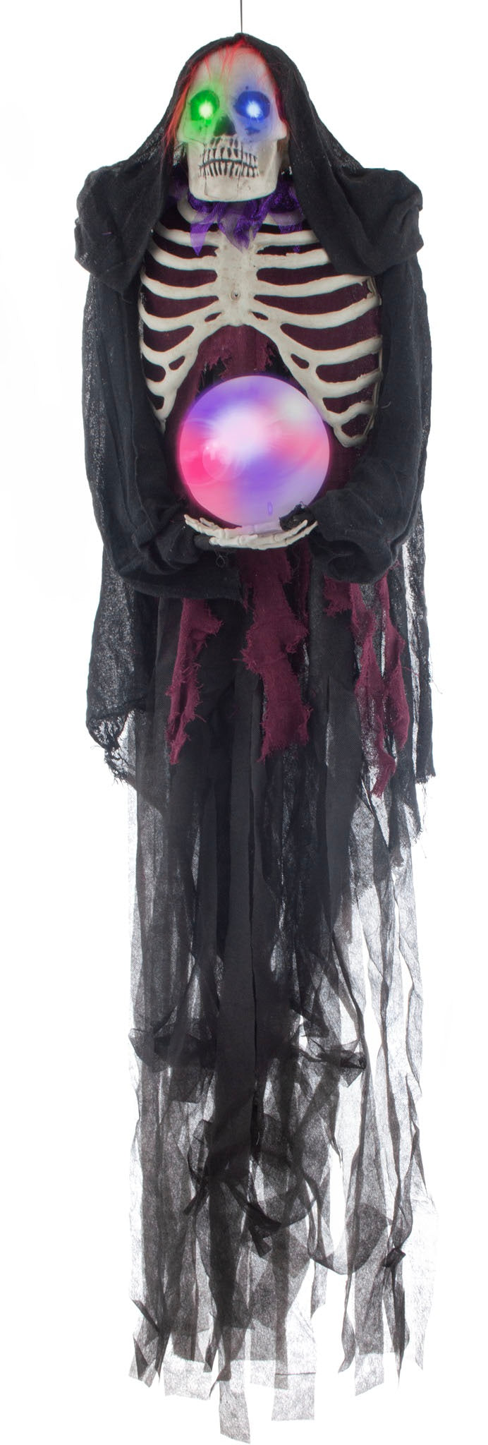 Mostro Scheletro con Sfera Luminosa in Mano con Luce e Suono Decorazione da Appendere alto 1