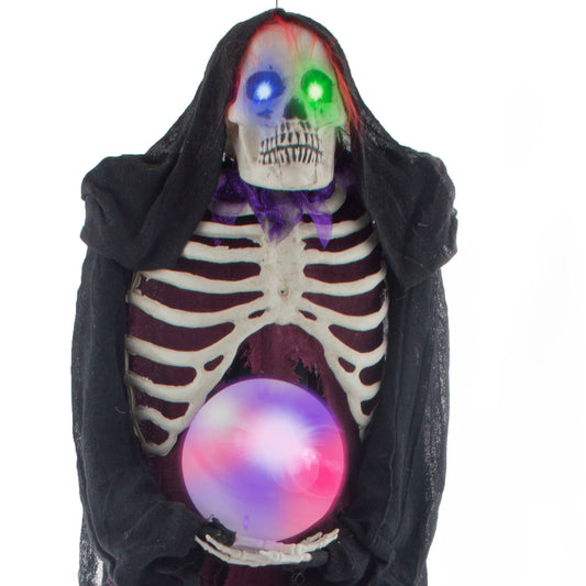 Mostro Scheletro con Sfera Luminosa in Mano con Luce e Suono Decorazione da Appendere alto 1