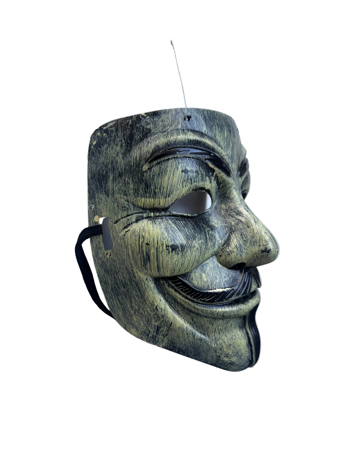 Maschera V per Vendetta Anonymous PVC rigida con Elastico