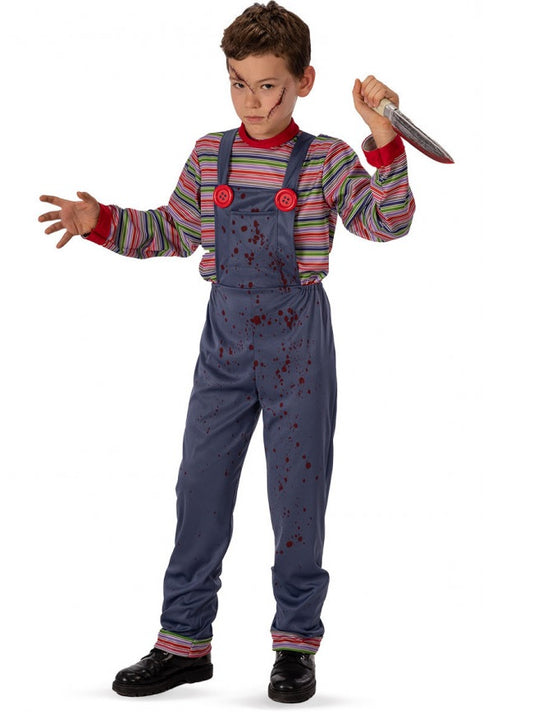 Costume Chucky Bambola Assassina Horror Taglia Unica Bambino