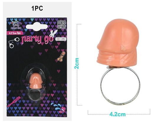 Anello con Pene Gadget Erotico con Sexy Pisello Addio al Nubilato Matrimonio Trash