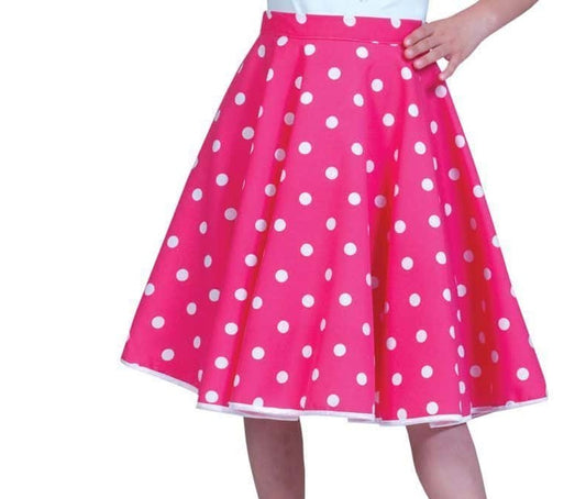 Gonna e Foulard Rosa a Pois da Pin Up Bambina