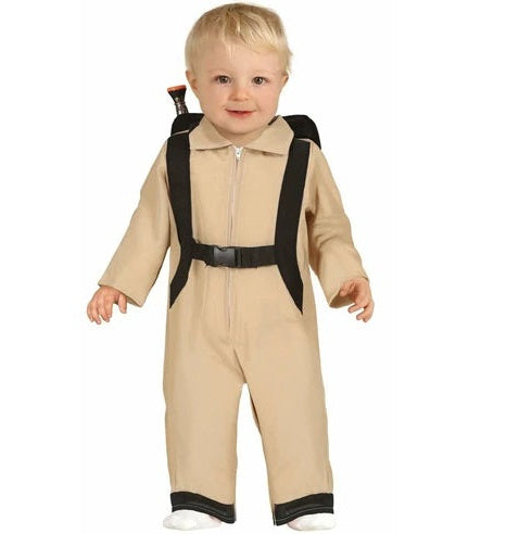 Costume Acchiappafantasmi Neonato Tunica Intera con Zainetto Ghostbuster Halloween