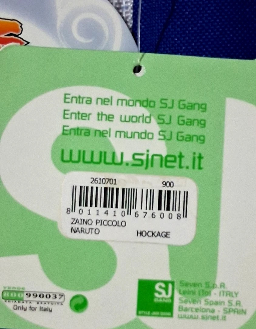 Zainetto Scuola Naruto Manga Asilo e Tempo Libero cm 30x25x8 Otiginale SJ Gang