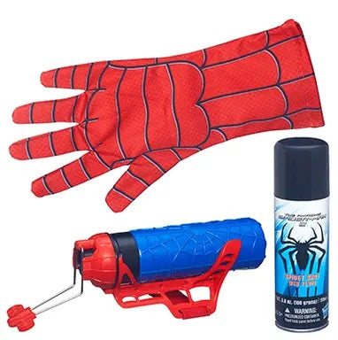 Guanto Spiderman Spara Ragnatele Filanti o Acqua Due in Uno Originale Marvel Husbro
