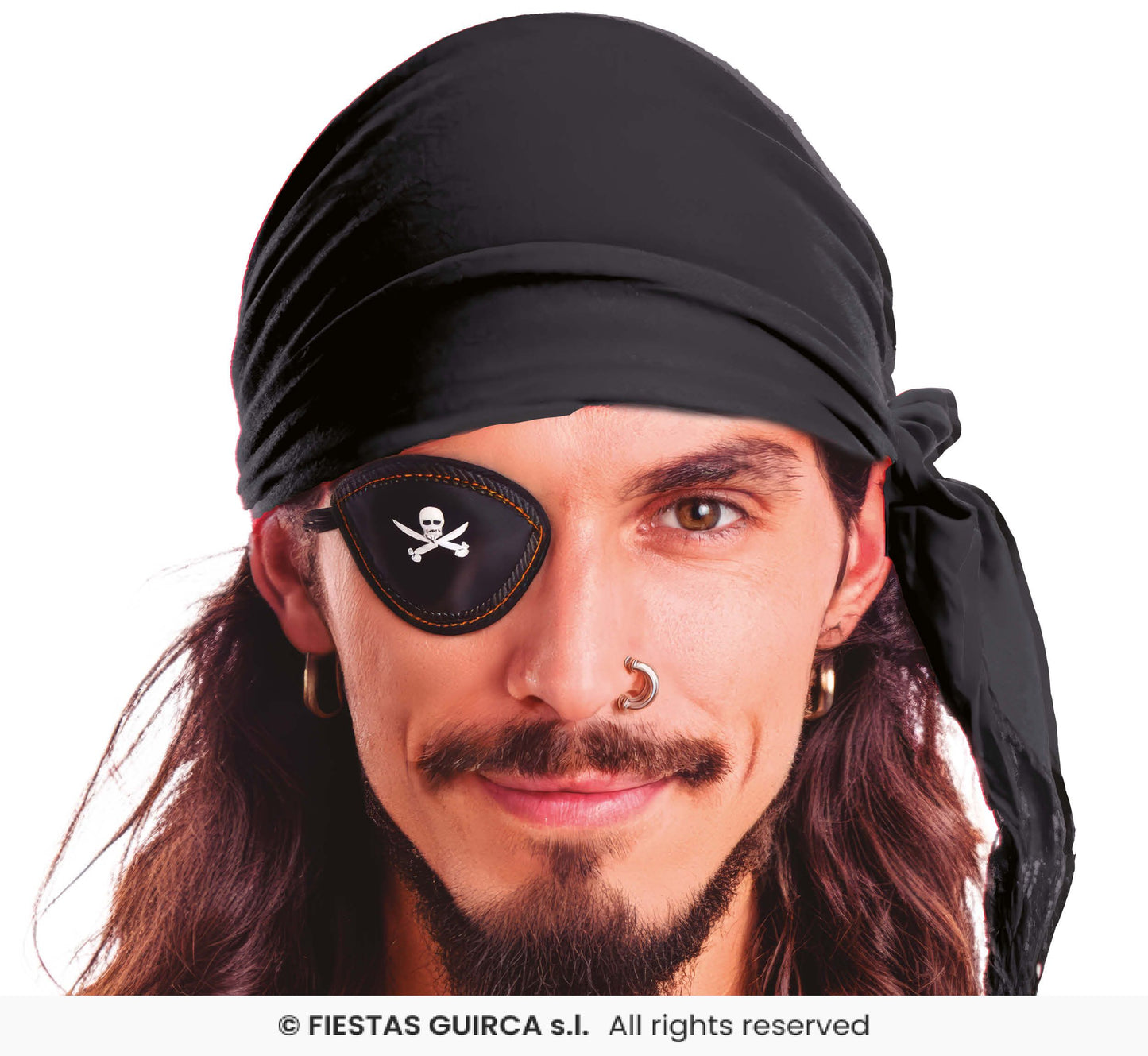 Bandana in Vellutino Multiuso Unisex Pirata