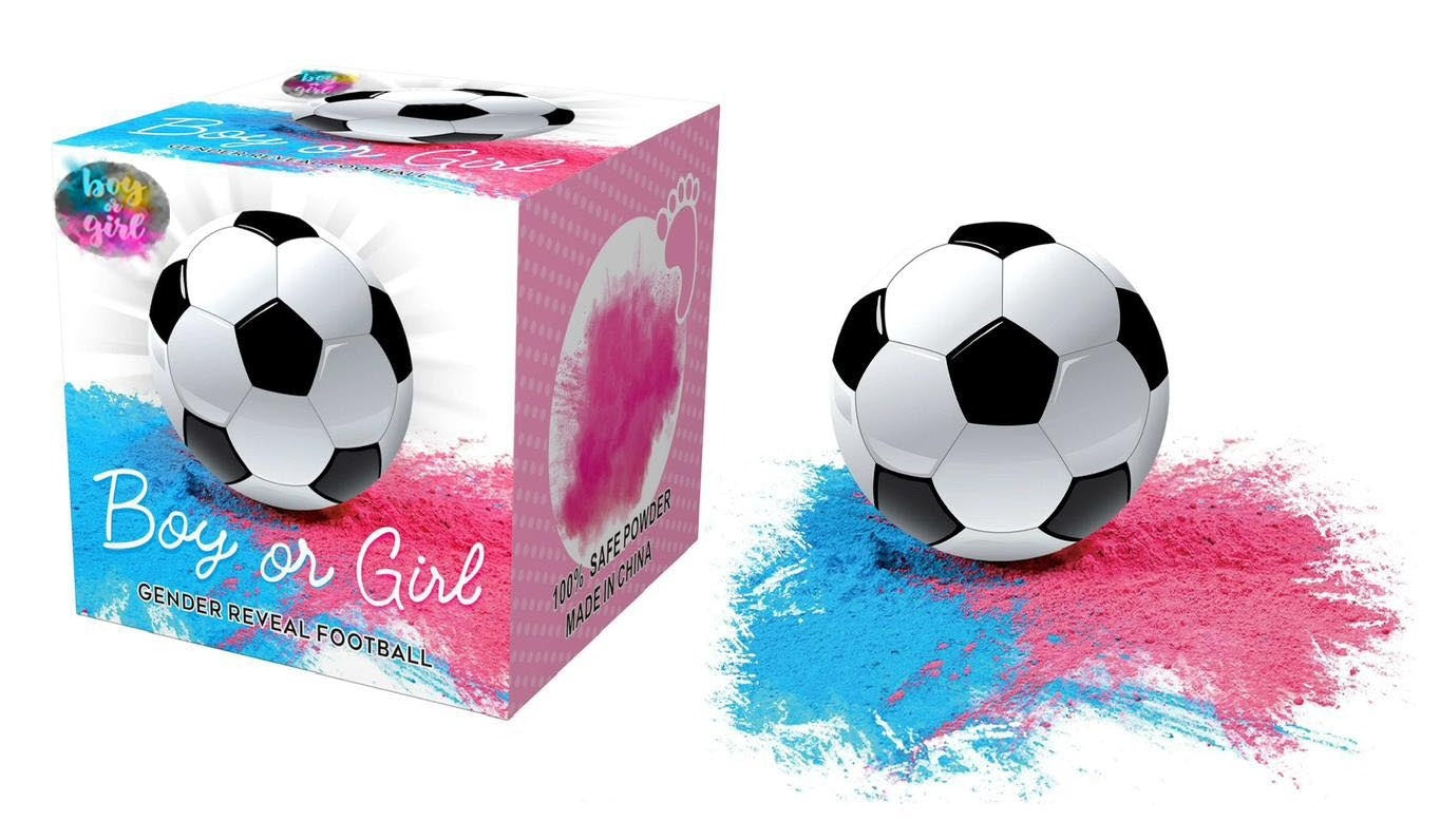 Palla da Calcio Boy or Girl Gender Reveal Baby Shower 15cm