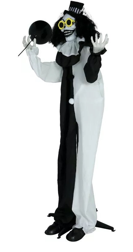 Animatronica Pagliaccio Scheletro Terrificante 170cm con Luce Suono e Movimento