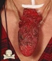 Collana con Cuore Realistico in Lattice Voodoo Horror Halloween