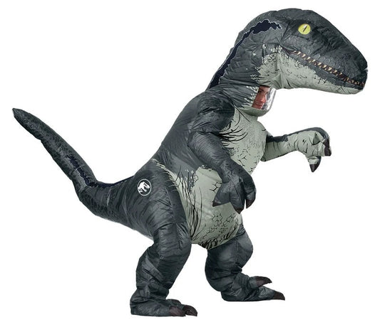 Costume Dinosauro Velociraptor Gonfiabile Jurassic World Blue Jurassic Park