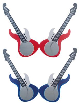 occhiali a forma di chitarra
