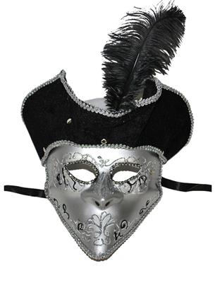 Maschera veneziana con copricapo
