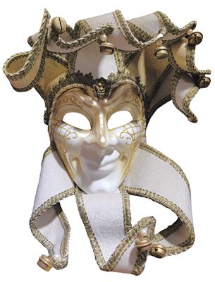 Maschera dorata con campanelli