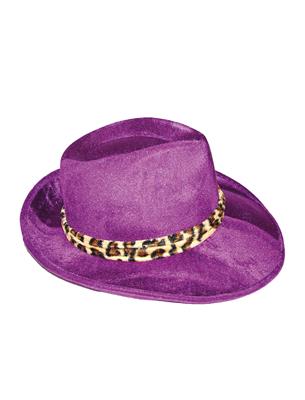 cappello velluto viola