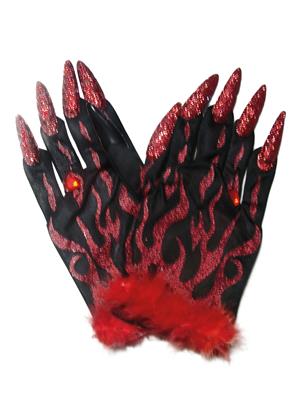 guanti neri halloween