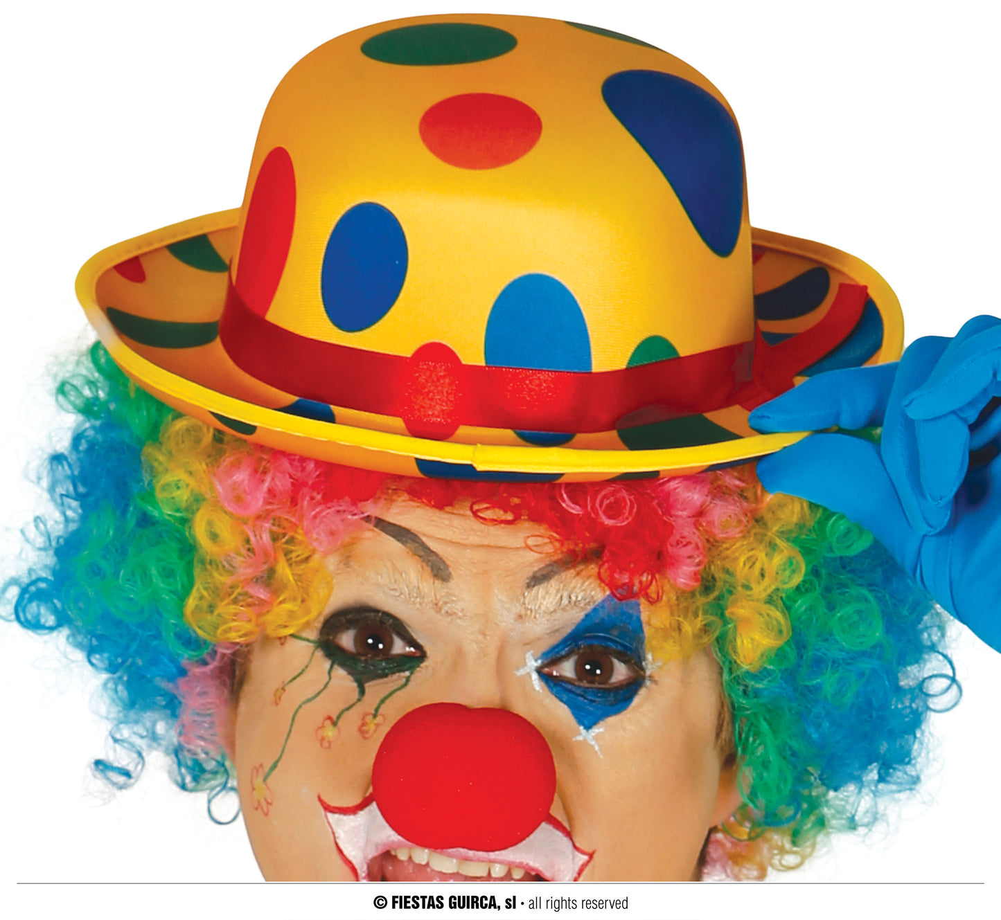 cappello da clown a pois