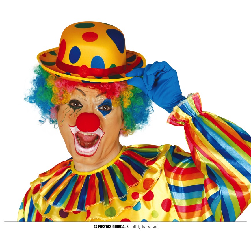 cappello da clown a pois