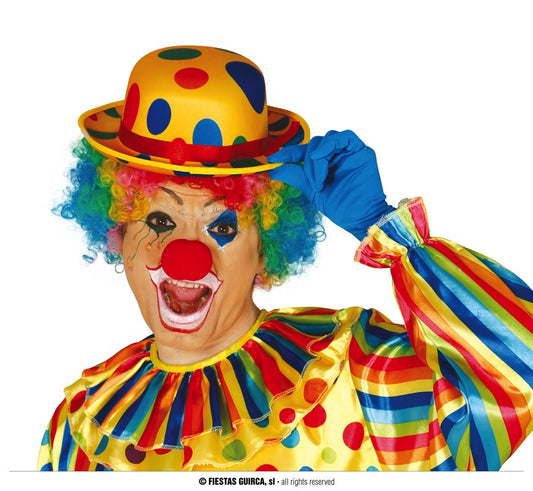 cappello da clown a pois