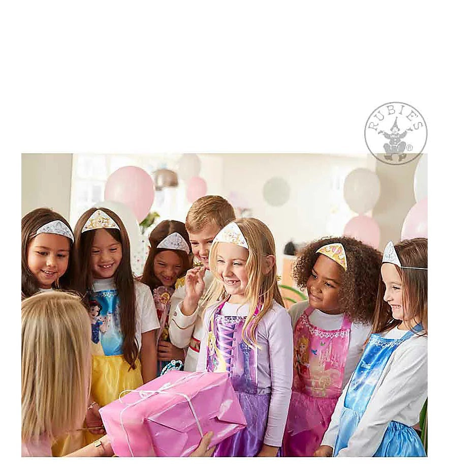 Costume Economico Principesse con Coroncina Disney Rapunzel Belle Cenerentola Aurora