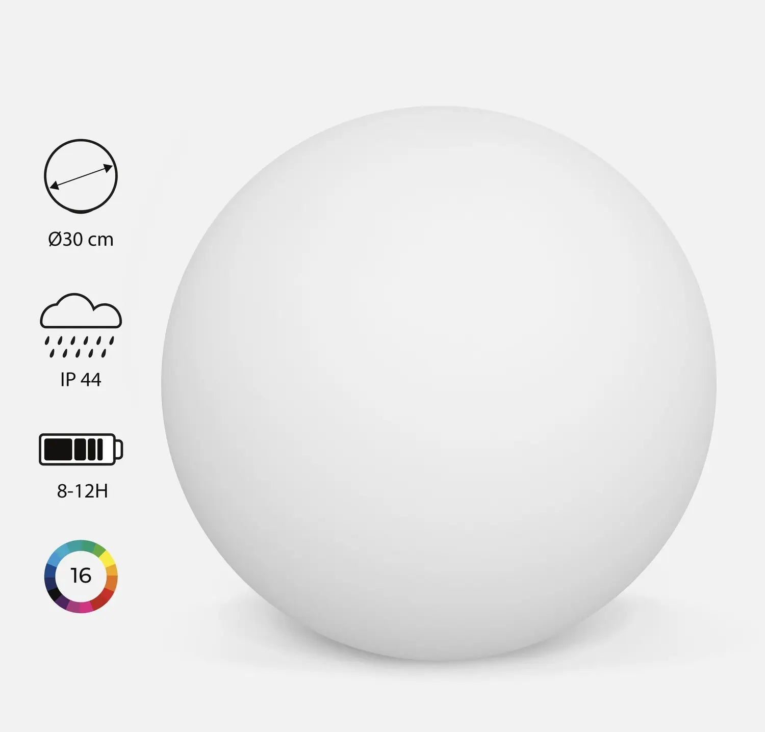 sfera led ricaricabile
