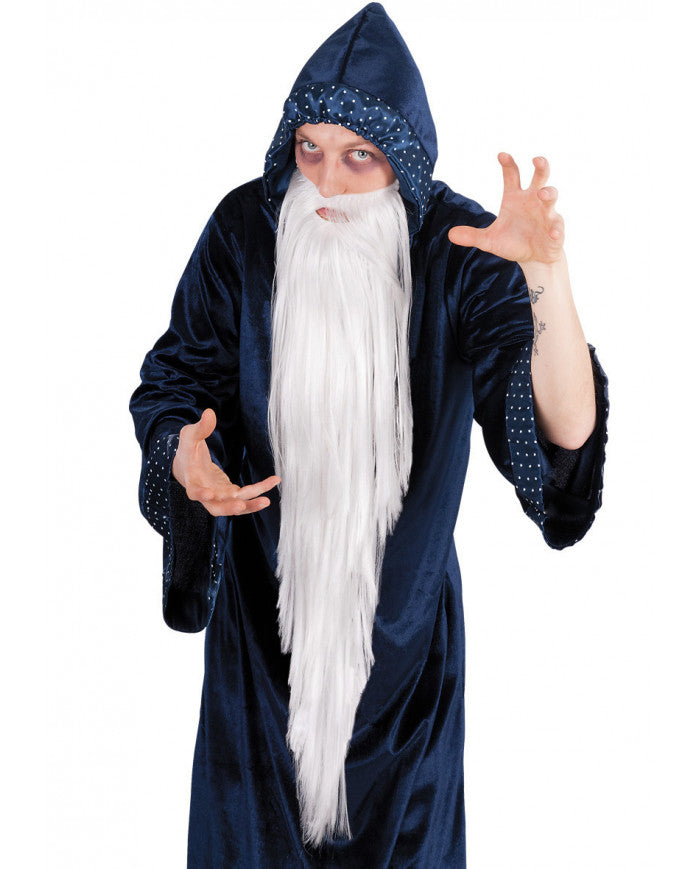 Barba da Mago Bianca  Lunga 100 cm Silente Gandalf