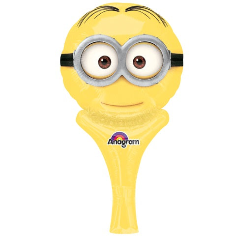 Palloncino Mini Shape Mylar Minions Cattivissimo Me con Bacchetta Bambino 15x30cm