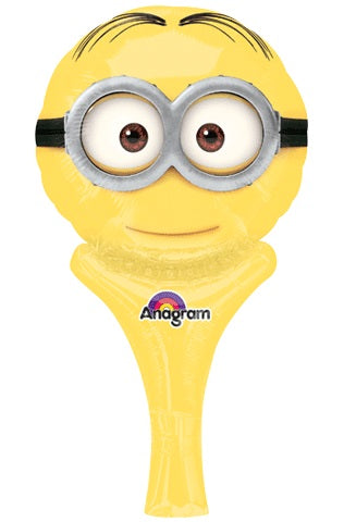 Palloncino Mini Shape Mylar Minions Cattivissimo Me con Bacchetta Bambino 15x30cm