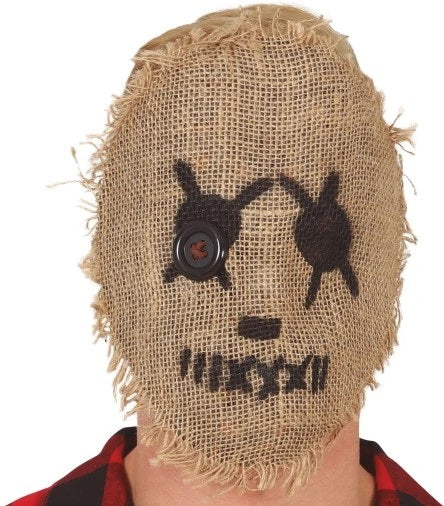 Maschera Voodoo Juta Spaventapasseri Horror Contadino Bambola di Pezza