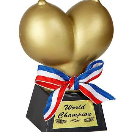 Trofeo Tette d'Oro Gadget per Addio Celibato Sposo Scherzo Matrimonio