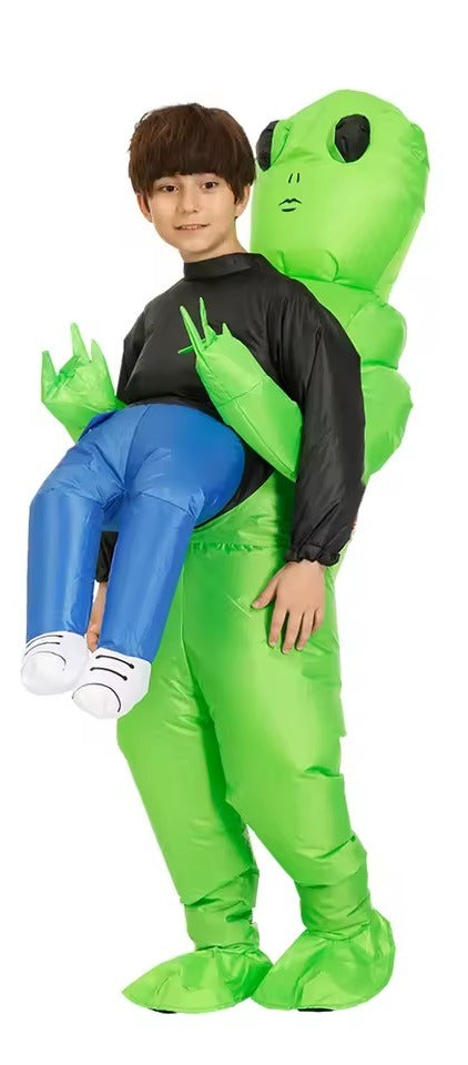 costume alieno verde gonfiabile bambino