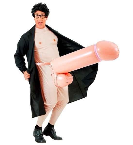 Maxi Pene Gonfiabile Willy Pisello di Uomo Rosa Gadget Nubilato Trash 60cm