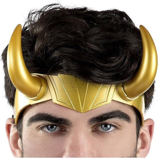 Corona Loki Oro con Corna Originale Marvel Thor Adulto