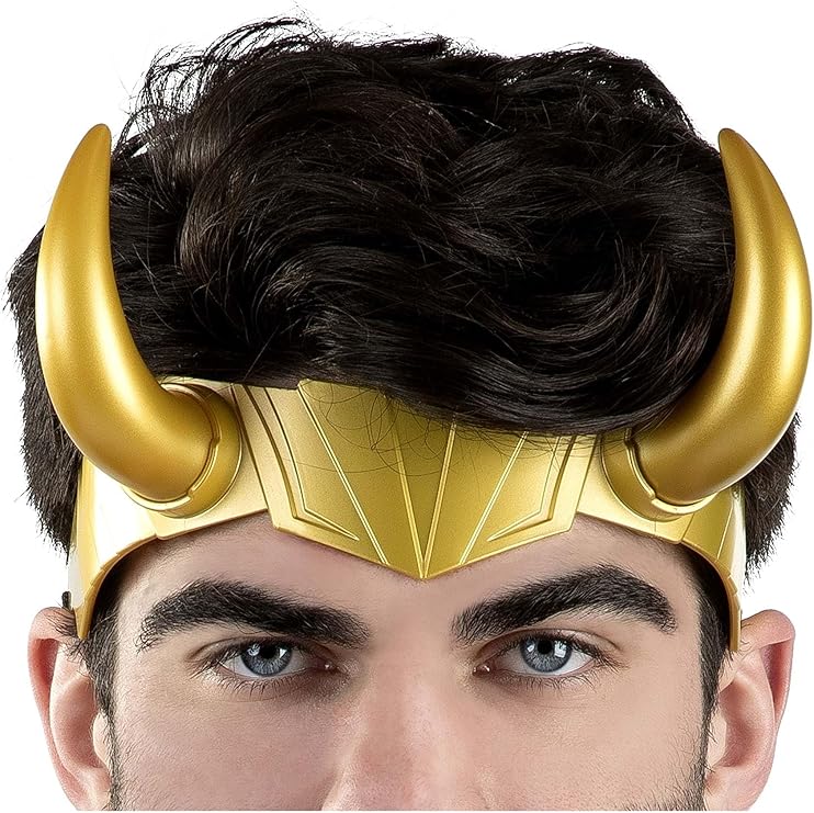 Corona Loki Oro con Corna Originale Marvel Thor Adulto