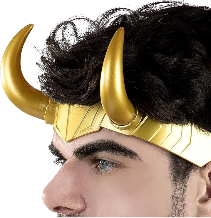 Corona Loki Oro con Corna Originale Marvel Thor Adulto