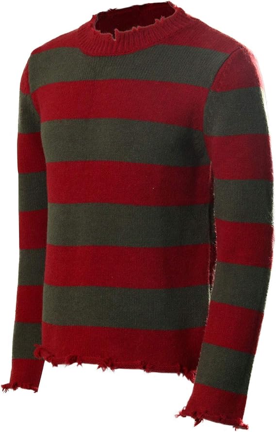 Maglione a Righe Lavorato a Maglia Originale Freddy Krueger Nightmare Costume Cosplay Adulti