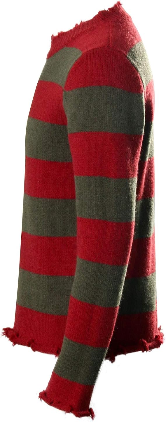 Maglione a Righe Lavorato a Maglia Originale Freddy Krueger Nightmare Costume Cosplay Adulti
