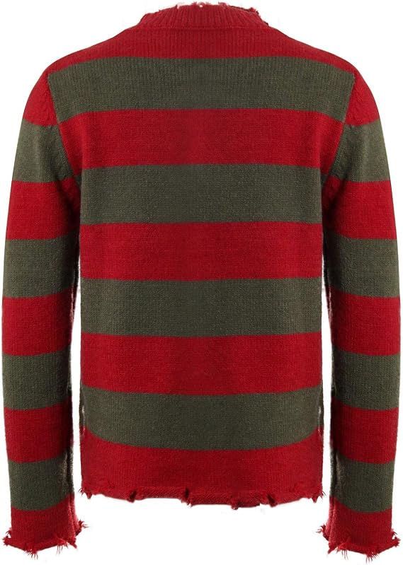 Maglione a Righe Lavorato a Maglia Originale Freddy Krueger Nightmare Costume Cosplay Adulti