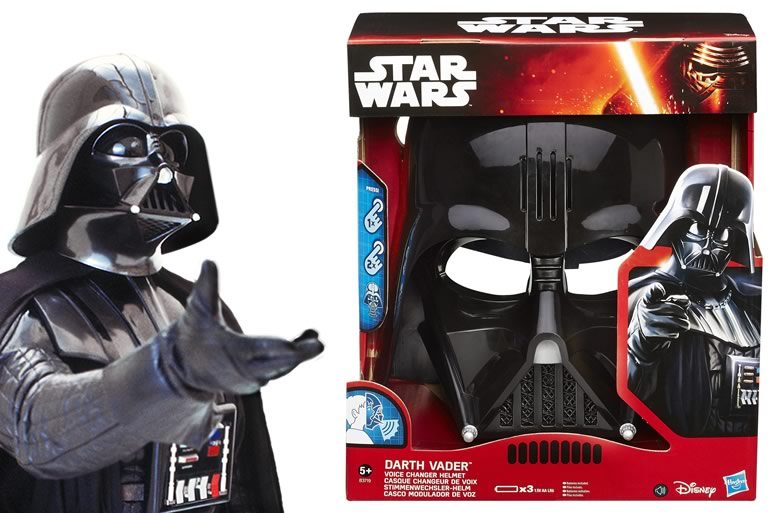 Casco Darth Vader Star Wars con Modulatore Vocale Maschera Bambino Originale Husbro