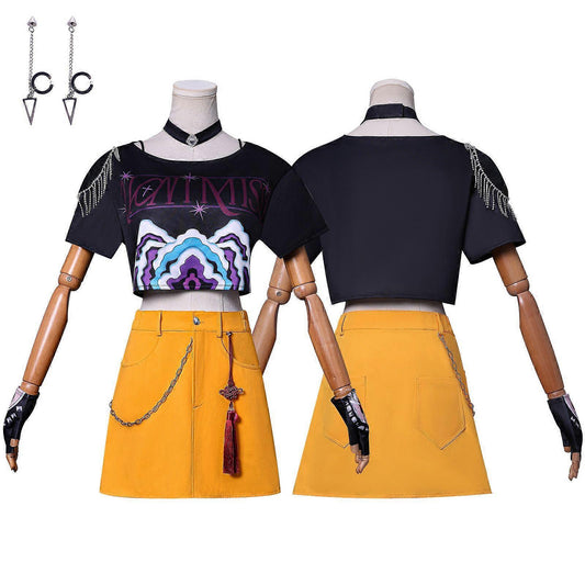 Costume Deluxe Kpop Huntrix Demon Hunters Mira con Accessori e Gioielli