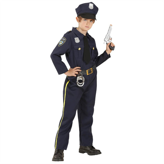 Costume da Poliziotto Guardia con Camicia con Cravatta Pantaloni e Cappello Bambino
