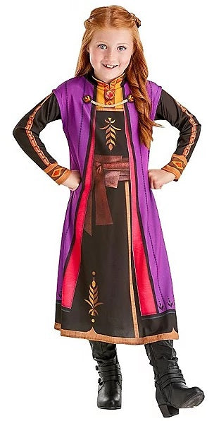 Costume Anna Frozen 2 il Viaggio con Stampa Originale in Scatola Disney